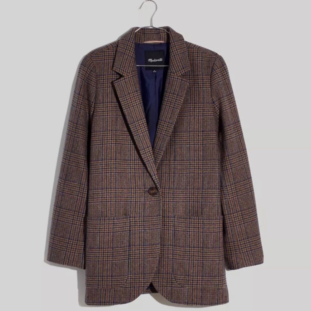 NWT Madewell Larsen plaid blazer 🌟